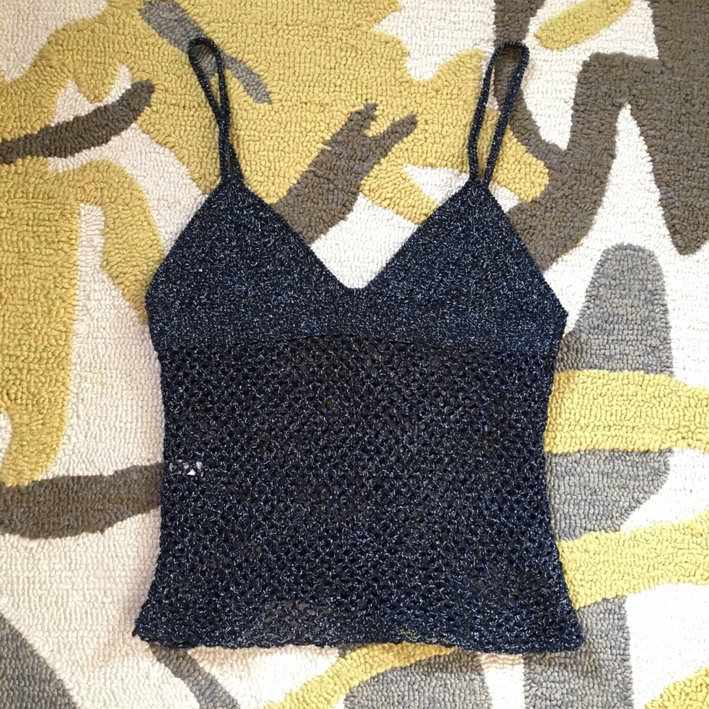 Express Stretch Metallic Knit Top